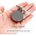 Miniatyrbild 2 av 5: 2-pack Slitstark Utdragbar Märkeshållare, Will Well Metall ID-Märkeshållare med Bältesklämma Nyckelring för Namn C