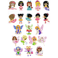 Miniatyrbillede 1 af 5: 20 stk 5D Diamantmaleri Stickersæt Prinsesse Elf Fe for