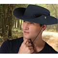 Miniatyrbilde 3 av 4: Hatt for menn og kvinner, anti-UV, med snor (mørk blå)
