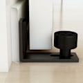 Miniatyrbillede 3 af 5: Justerbar Gulvguide Sort Bundguide Til Skydedør i Træ Væg/Dør