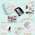 Miniatyrbild 4 av 5: Minivärmeprinter - Fickvänlig Kompakt Trådlös Bluetooth Bärbar Mobil Kvittoprinter Kompatibel med iOS & Android