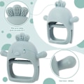 Miniatyrbild 5 av 5: 1-pack silikonbitring för spädbarn 3+ månader, BPA-fri tuggleksak