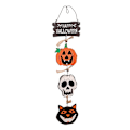 Pikkukuva 2 / 4: 2 Halloween-aiheista piirrettyä riipusta, Halloween-kauhuhaamu kurpitsa