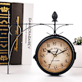 Miniatyrbillede 2 af 5: Nostalgisk vægur og termometer, haveur, 12,2 cm, udendørs