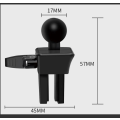 Miniatyrbild 5 av 5: Svart 360 graders roterande bil luftkonditionering luftutlopp bil