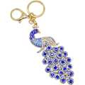Pikkukuva 1 / 5: 1 Peacock Metal Sparkling Crystal Rhinestone Avaimenperä Avaimenperä