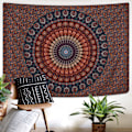 Miniatyrbild 1 av 5: Bohemisk Mandala Väggbonad Hippie Väggbonader Psykedelisk Påfågel