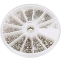 Miniatyrbilde 1 av 5: 600 stk Mini Kors Flat Head Skruer M1/M1.2/M1.4/M1.6 Rustfritt