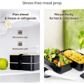 Miniatyrbild 3 av 4: Svart Lunchlåda + Isoleringspåse - Japansk Design Bento 3