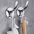 Miniatyrbild 2 av 5: 2-pack No Punch Silver Hooks, Handdukskrokar för badrock, Handduk