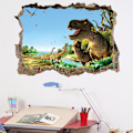 Miniatyrbild 5 av 5: 3D Trasig Vägg Dinosaurie Paradis Sovrum Vardagsrum Barn