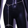 Pikkukuva 1 / 5: 1 kpl (Hopea) Spark Crystal Heart Leg Chain Hopea Body Chains