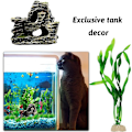 Miniatyrbillede 3 af 5: 10 stk Akvarium Dekorative Planter Grønne Planter Kunstige