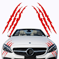 Miniatyrbillede 1 af 5: Monster Claw Sticker, 2 stk Bilsticker Øjenbryn Forlygte Sticker