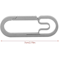 Miniatyrbillede 2 af 5: 1 stk. nøglering nøglering titanium legering åben sløjfekæde