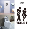 Pikkukuva 1 / 5: 4 kpl Seinäkoristetta, DIY Irrotettava Mies Nainen Vessa WC kylpyhuone