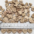 Miniatyrbillede 2 af 5: 100 Mini Enkle Træ Hjerteformede Skårne ​​Kærlighedsmønstre Kunst