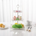 Miniatyrbillede 4 af 5: 1 stk (Hvid, firkantet) Plastik Cupcake Stativ, Kage Display Lagdelt