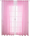 1 st - 100 * 200 cm (Rosa) Voile Gardin Romantisk Silver S