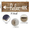 Miniatyrbilde 2 av 5: 4 stk. Baderom Veggdekor Soak Relax Breathe Farmhouse Tre