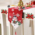 Miniatyrbillede 4 af 5: Julebordløber til julepynt, 72 tommer lange bordløbere, bordløber til jul, snemand, til julebordpynt (33 x 182 cm) (A)