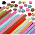 Miniatyrbilde 1 av 5: 20 farger 800 ark glitrende diamant folding star papirsett