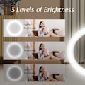 Miniatyrbilde 2 av 5: Kompakt speil med lys, 1X/3X forstørrelse LED lommespeil med USB-datakabel, rosa minispell for veske, P