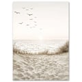 Miniatyrbild 3 av 4: Väggdekorationsbild 3x (30x42cm) Mindful Beige Beach UTAN ramar - Premium affischset för hem, kontor, vardagsrum, sovrum, kök