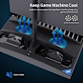 Pikkukuva 4 / 5: Pystysuora pelitelne 6-in-1 monitoiminen jäähdytystuuletin Kuulokkeiden pidike Ohjaimen latausalusta PS4/PS4 Slim/PS4 Pro
