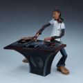 Miniatyrbild 3 av 3: Skulptur Konstnär Staty Ornament Break Dance Rap Musik Staty