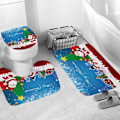 Miniatyrbillede 4 af 5: Julebruskurtainsæt 4 Dele 72*72 Tommer med Antislip