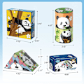Miniatyrbild 8 av 8: 3-pack söta panda magiska kuber, 3D Infinity Star Cube Magnet Fidget Toy, pusselkuber för barn och vuxna