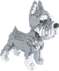 880 bitar. Schnauzer hund. Figur att montera med nanoblock