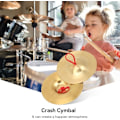 Miniatyrbillede 5 af 5: 2 Stykker Messing Håndholdte Cymbler, Musikudstyr til Messing