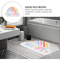 Miniatyrbillede 2 af 5: 0640*60cm Indgangsmåtte Happy Rainbow Mønster Indendørs Dørmåtte Område Tæppe Skridsikkert Absorberende Bademåtte Badeværelse Tæpper Gulvtæppe Til Køkken Soveværelse