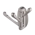 Miniatyrbillede 1 af 5: Børstet Nikkel Foldbar Håndklæde Krog, Enkelt Hjørne Metal 3 Arm