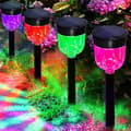 Solcellslampor för trädgård, set om 4 RGB Solcellslampor för utomhusbruk,