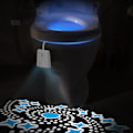 Miniatyrbilde 1 av 5: Toalett nattlys med 16 fargeendringer, bevegelsessensoraktivert LED-projektor nattlys, USB-oppladbart toalettlys