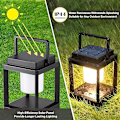 Miniatyrbillede 2 af 5: Udendørs bordlampe, bærbar genopladelig solcellelampe