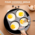 Miniatyrbillede 2 af 5: 4-rums Pander, Pandekagepande Non-stick Aluminium Omeletpande til
