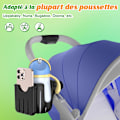 Miniatyrbillede 4 af 5: Kopholder til klapvogn, Universal klapvognstilbehør, Baby klapvognsarrangør til Cybex/Yoyo, cykel, kørestol, rollator, elektrisk scooter, gaver til kvinder