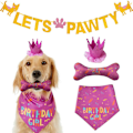 Pikkukuva 1 / 5: HAPPY Dog Syntymäpäivä Huivi, Koiran ja Kissan Säädettävät Huivi Kolmio