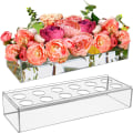 Miniatyrbild 1 av 5: 1 stycke 12-hålig transparent akrylvas, rektangulär blomma