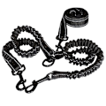 Miniatyrbillede 1 af 5: En trailer med to snore (sort 50m), 2 hundelejer, elastisk polstret