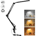 Miniatyrbilde 3 av 5: LED skrivebordslampe - Svart Kraftig LED skrivebordslampe med klips - Øye