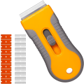 Miniatyrbilde 1 av 5: Razor Skrape Sett, 1 Inntrekkbar Razor Skrape med 10 Plastblad