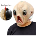 Miniatyrbillede 2 af 5: Halloween Kostumefest Udlænding Udlænding Latex Menneskehovedmaske