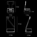 Miniatyrbillede 2 af 5: 4 stk. (gennemsigtige) Akryl Ørestik Display Stativ Enkelt Par