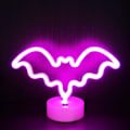Miniatyrbillede 3 af 5: Halloween Bat LED Neonlys Bat Neon Skilte Neon Natlys Seje Ting Børnelamper Til Soveværelse Pink Neonlys Neo