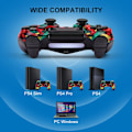 Miniatyrbillede 3 af 5: PS4 Controller Trådløs, med USB C Kabel/1000mAh Batteri/Dobbelt Motorer/6-akset Gyro/3,5 mm Lydjack/Multi Touch Pad/